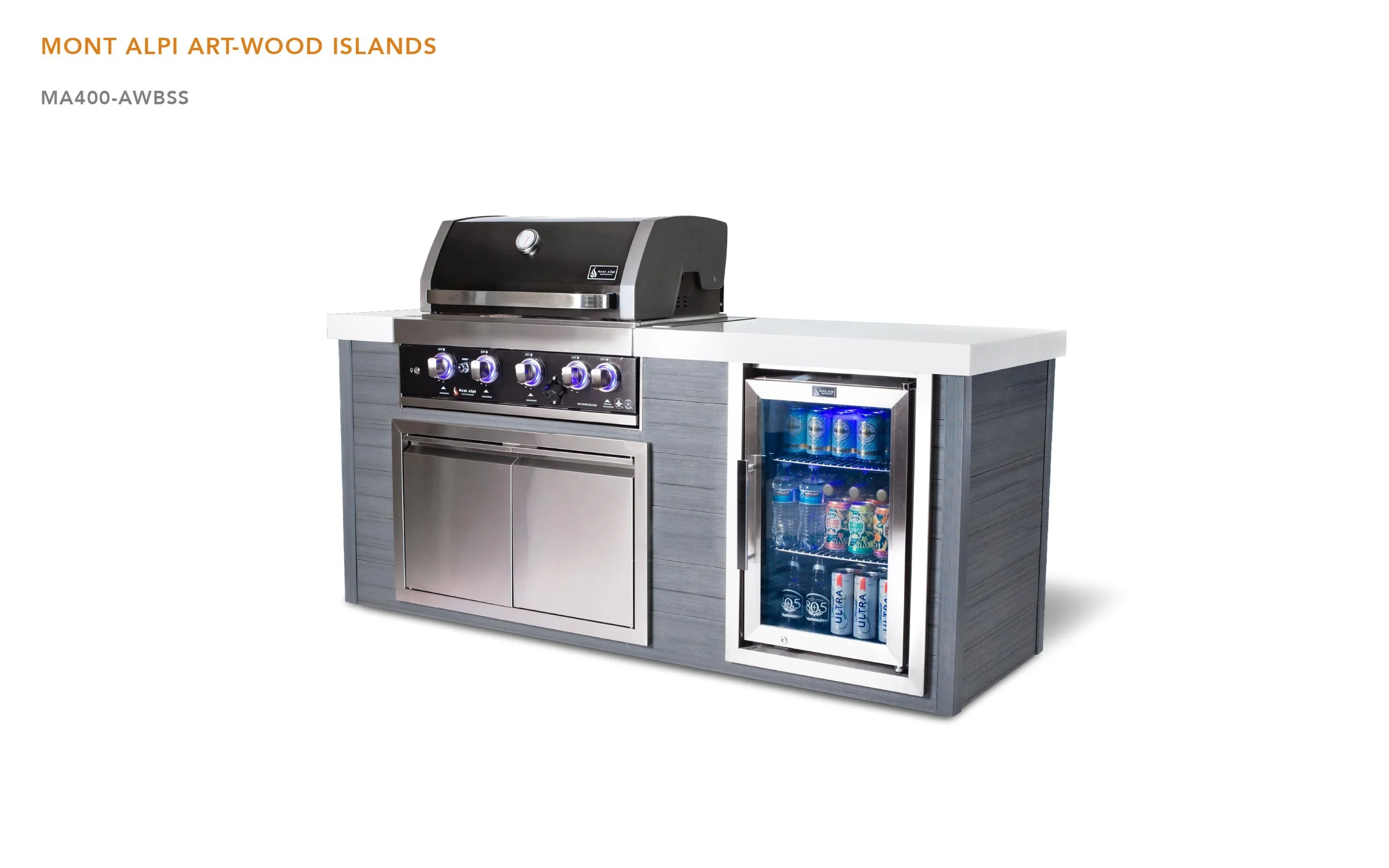 Alpen Outdoors
アルミユニットテーブル88 Mont Alpi Deluxe Series 11 Ft Propane Outdoor Kitchen Island